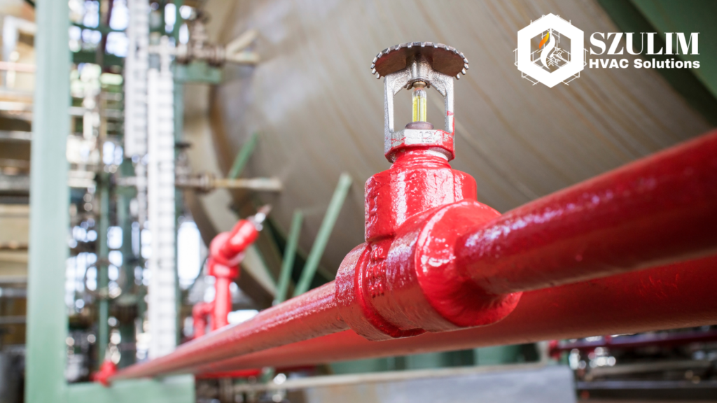 Instalacja tryskaczowa to automatyczny system gaśniczy wodny stosowany w ochronie przeciwpożarowej budynków
